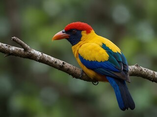 Obraz premium Colombian birds in diverse habitats.