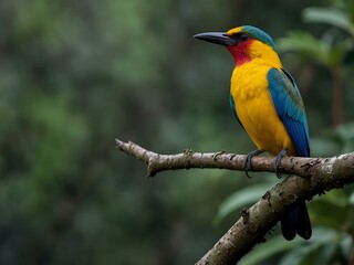 Fototapeta premium Colombian birds in diverse habitats.
