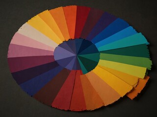 Obraz premium Color wheel with various hues and saturation.