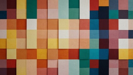 Fototapeta premium Colorful abstract geometric pattern on white.