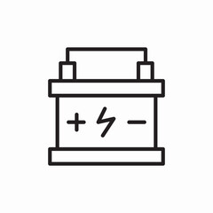 car accumulator icon sign vector