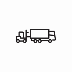 Fototapeta premium forklift truck load icon sign vector