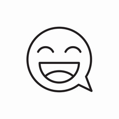 laugh emoji speech bubble icon sign vector