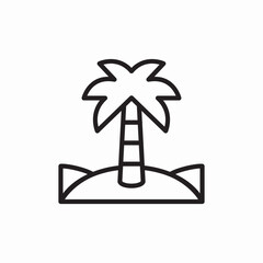 island palm icon sign vector