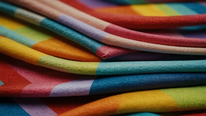 Colorful fabric stripes.