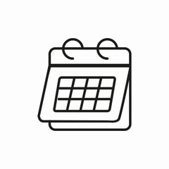 calendar page icon sign vector