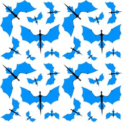 Dragons seamless pattern fantasy print