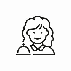hostess female icon sign vector