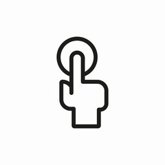 tap click icon sign vector