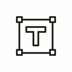 text object select icon sign vector