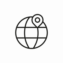 world location pin icon sign vector