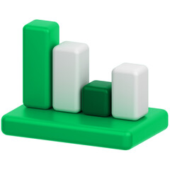 3D icon of a bar chart	