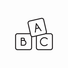 letter cubes icon sign vector