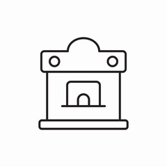 ticket machine icon sign vector