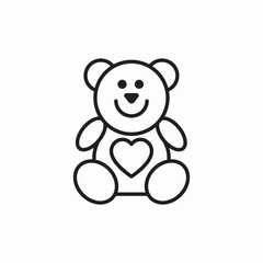 teddy bear icon sign vector