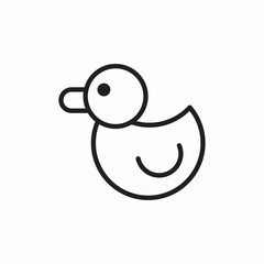 toy duck icon sign vector