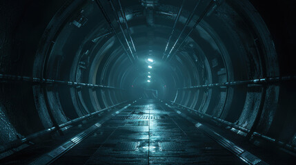dark and scary scifi tunnel,.     