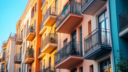 close-up of 3d  modern building.ai generative