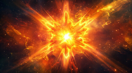 Fototapeta premium cosmic light burst explosion of the sun