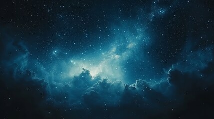 Fototapeta premium Beautiful night sky with stars and the Milky Way galaxy space background