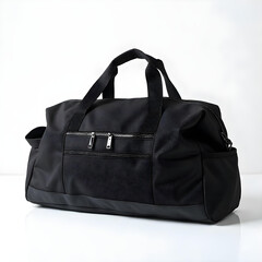 Naklejka premium A sports bag with a zipper on a white background