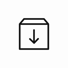 delivery receive icon sign vector