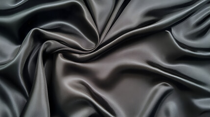 Obraz premium Black silk abstract background luxury cloth or liquid wave or wavy folds