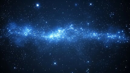 Naklejka premium Beautiful night sky with stars and the Milky Way galaxy space background