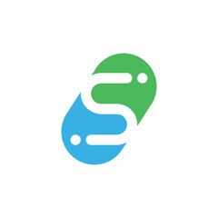Abstract Capsule Letter S Logo