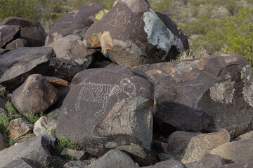 Petroglyphs at Three Rivers Petroglyph Site, New Mexico