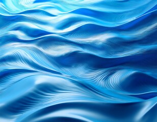 Fototapeta premium Clear blue natural waves with a shimmer.