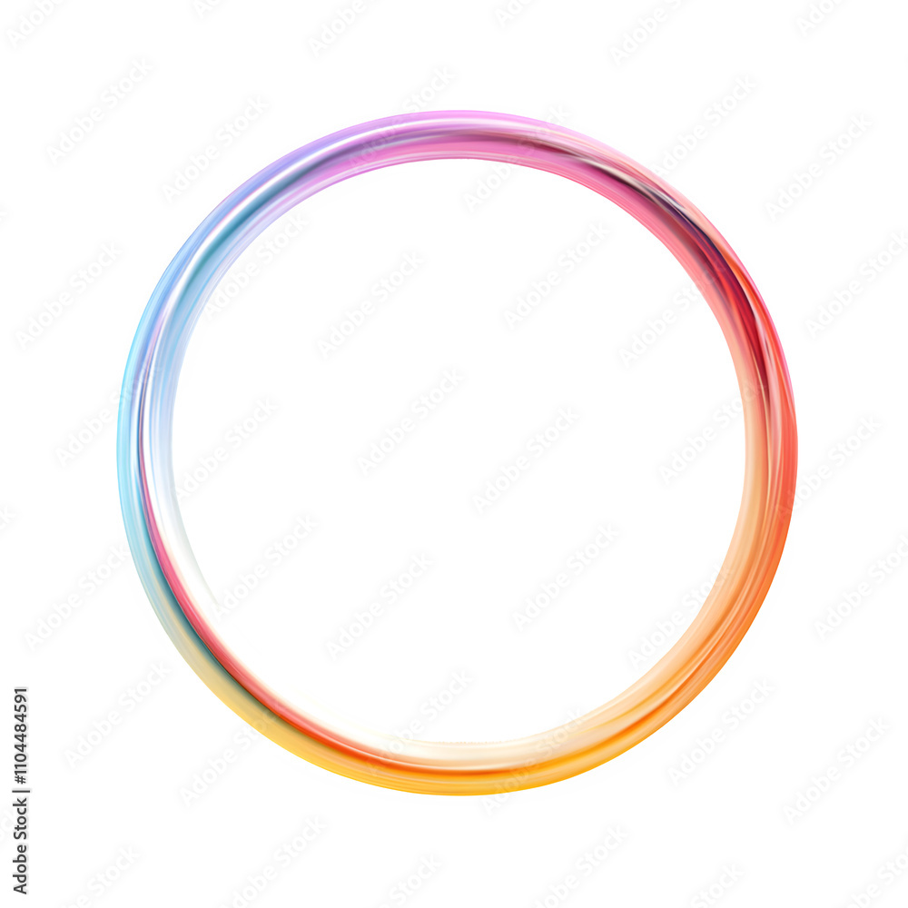 Aufkleber circular paint stroke in vibrant swirls, perfect for creative projects with a transparent background