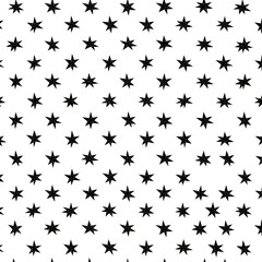 Fototapeta premium Black star seamless pattern on transparent background - perfect for festive decor, digital artwork, and creative endeavors