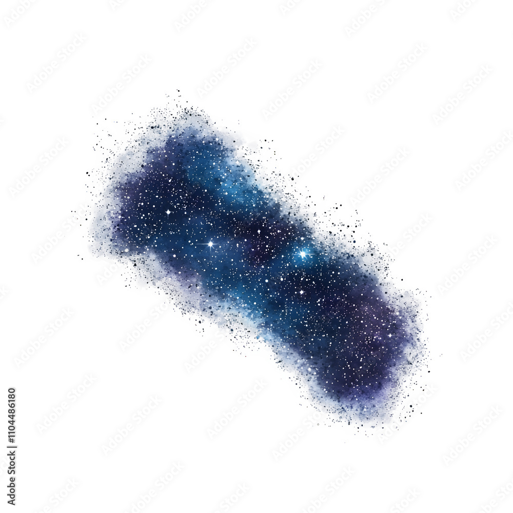 Aufkleber captivating cosmic view showcasing a group of vibrant stars and vivid nebulae, ideal for space-relat