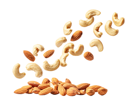 a pile of nuts and almonds