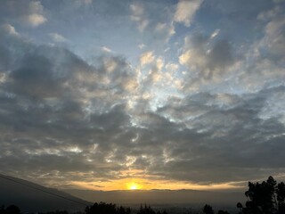 sunset in the clouds