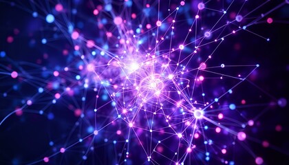 Fototapeta premium Mystical Quantum Entanglement Constellation on Screen