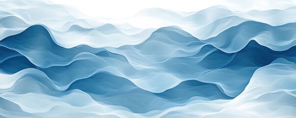 Obraz premium Abstract blue and white water pattern creating a calming and serene background