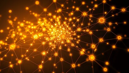 Dynamic IoT Mesh Network in Neon Glow