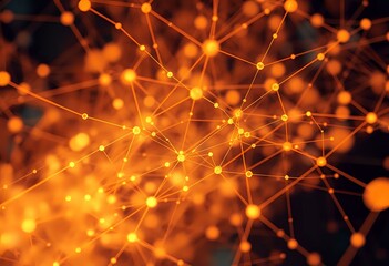 Vibrant Optical Fibre Network Art - Glowing Connections