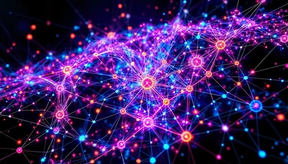 Fototapeta premium Quantum Entanglement Superposition Orbit Galaxy Abstract Tech Art
