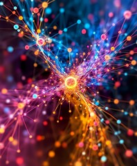 Quantum Entanglement: Vibrant Constellation of Nodes