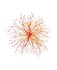 Vibrant Orange Explosion on White Background