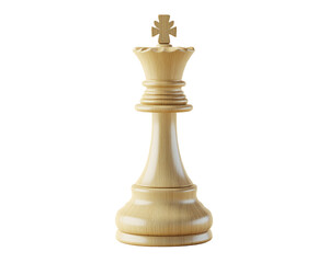 a wooden chess piece with a white background