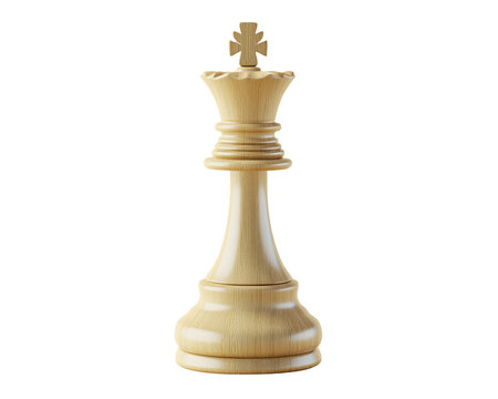 a wooden chess piece with a white background