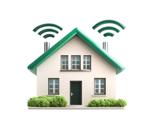 a house with wifi signal