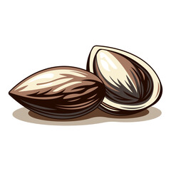 realistic roasted almonds