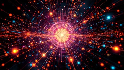 Cybernetic Galaxy Scene