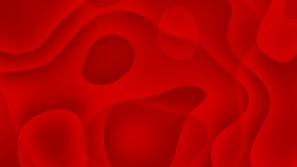 Abstract Red Wave Background with Varying Shades and Depth