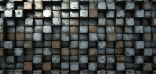 Distressed Metal Block Design
